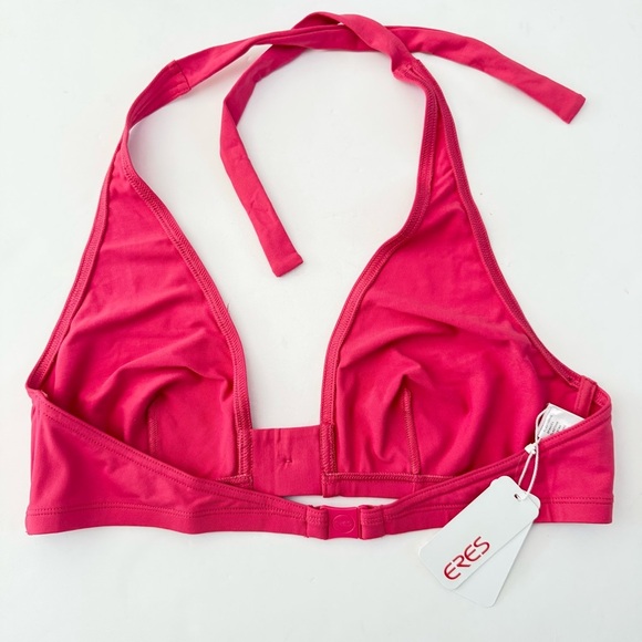 NWT ERES “Pop Roller” Button Detailed Halter Bikini Top Full Cup “Bubble” Pink - Picture 8 of 16